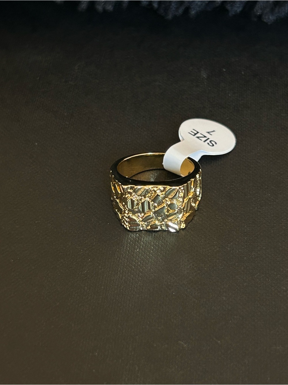 14K Gold Plated Nugget Ring - Size 7